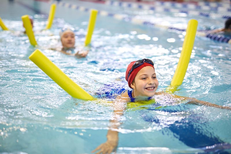 Kids swimming