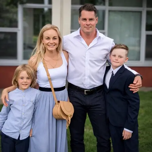 Dan McPhee and Eva Nardella Wiseman and their two sons